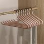 Portable Dryer PVC Heavy Duty Slacks/Trousers Pants Hangers Open Ended Hanger Easy Slide Organizers, Metal Rod with a Large Diameter, Chrome and Multiple Color Friction